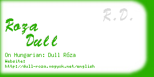 roza dull business card