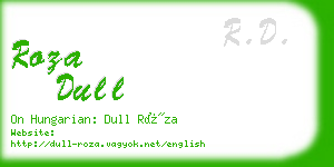 roza dull business card